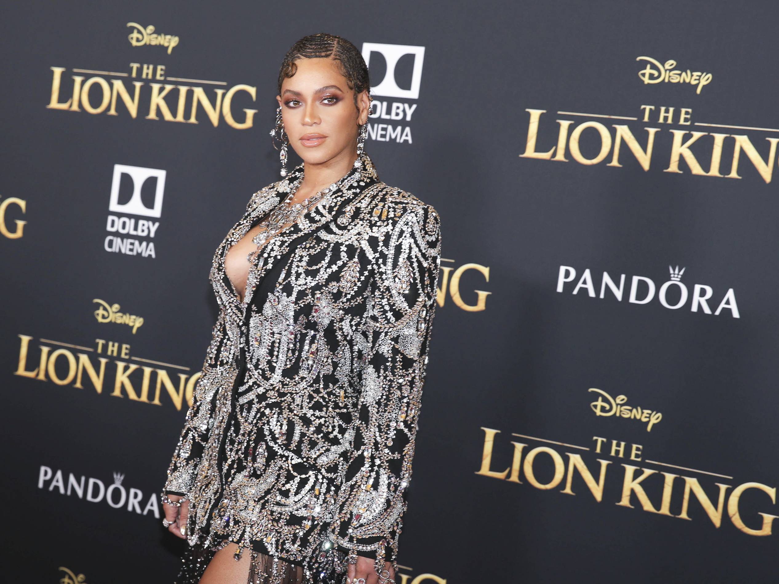 Beyonce at The Lion King premiere.
